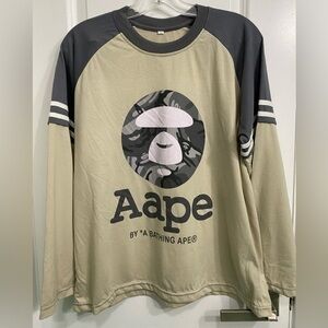 Bape By Bathing Ape White A Bathing Ape Long Sleeve  Shirt